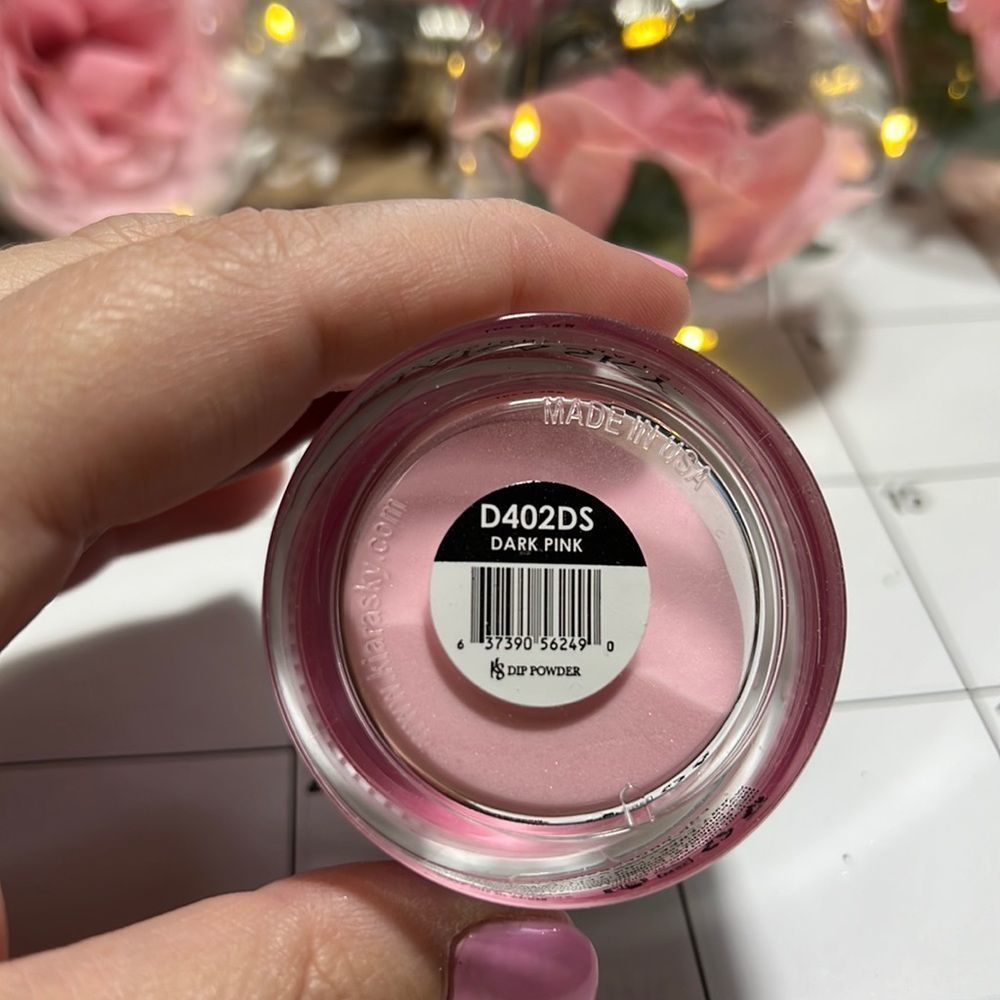 Kiara Sky Dip Nail Powder - DARK PINK.